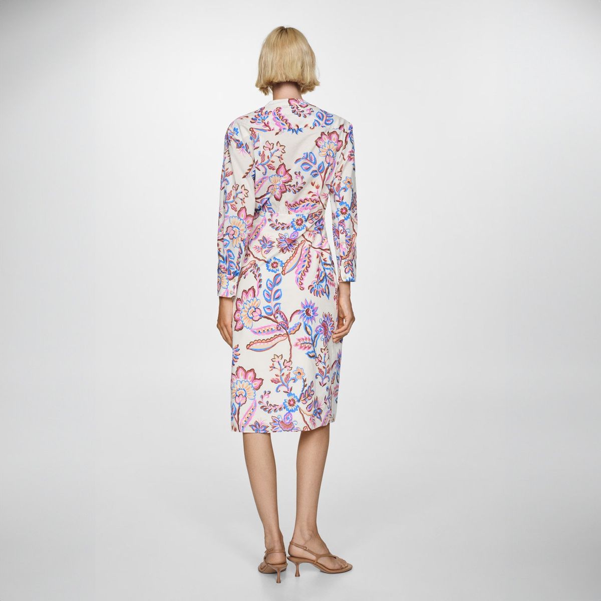 MANGO - Vestido Floral con Lazo para Mujer Mango