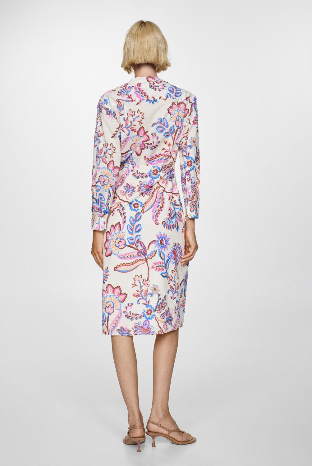MANGO - Vestido Floral con Lazo para Mujer Mango