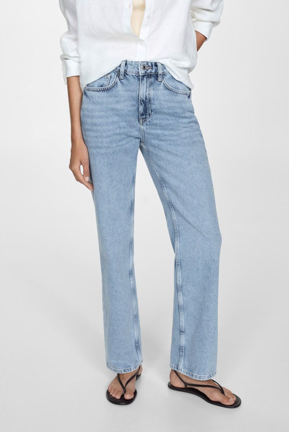 MANGO - Jeans Matilda Tiro Medio Rectos Mujer Mango