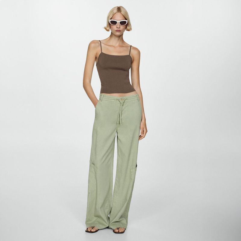 MANGO - Top Punto Tirantes Mujer Mango