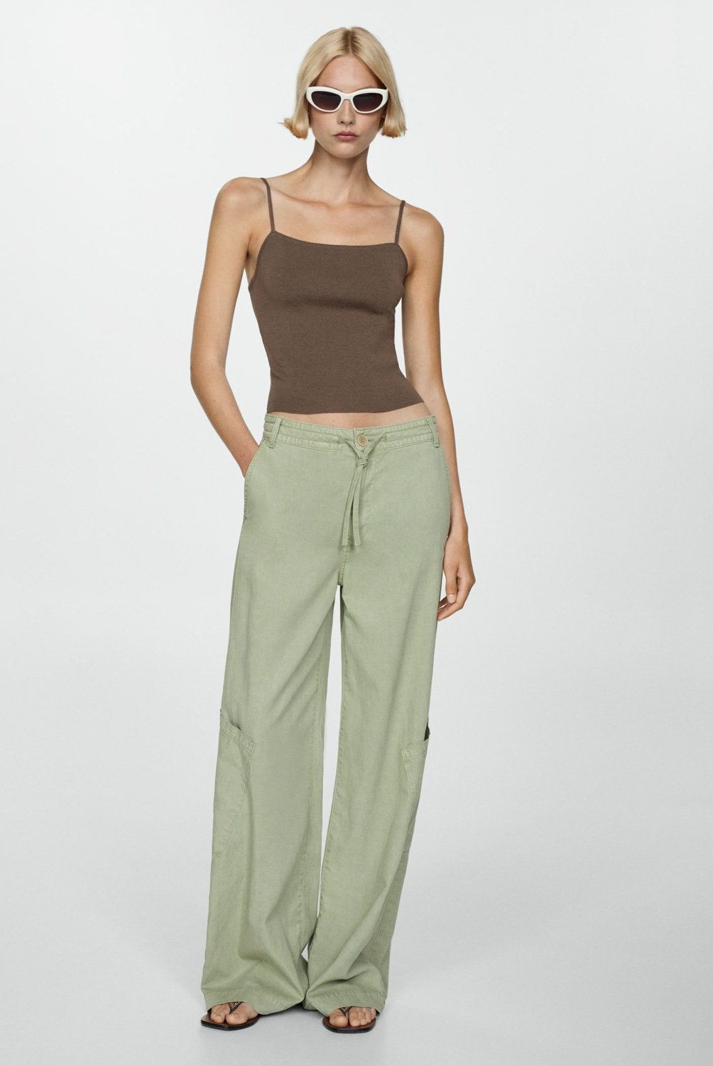 MANGO - Top Punto Tirantes Mujer Mango