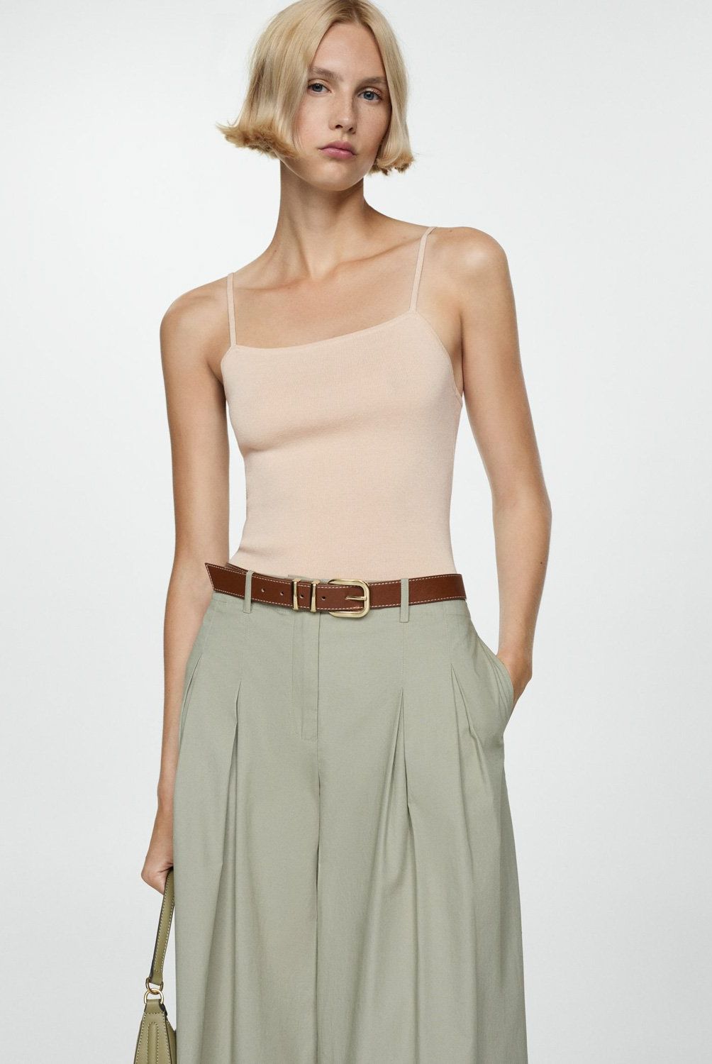 MANGO - Top Punto Tirantes Mujer Mango