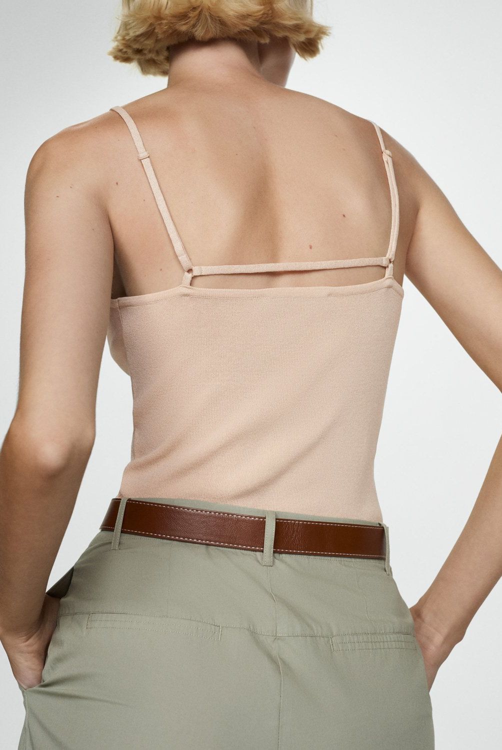 MANGO - Top Punto Tirantes Mujer Mango