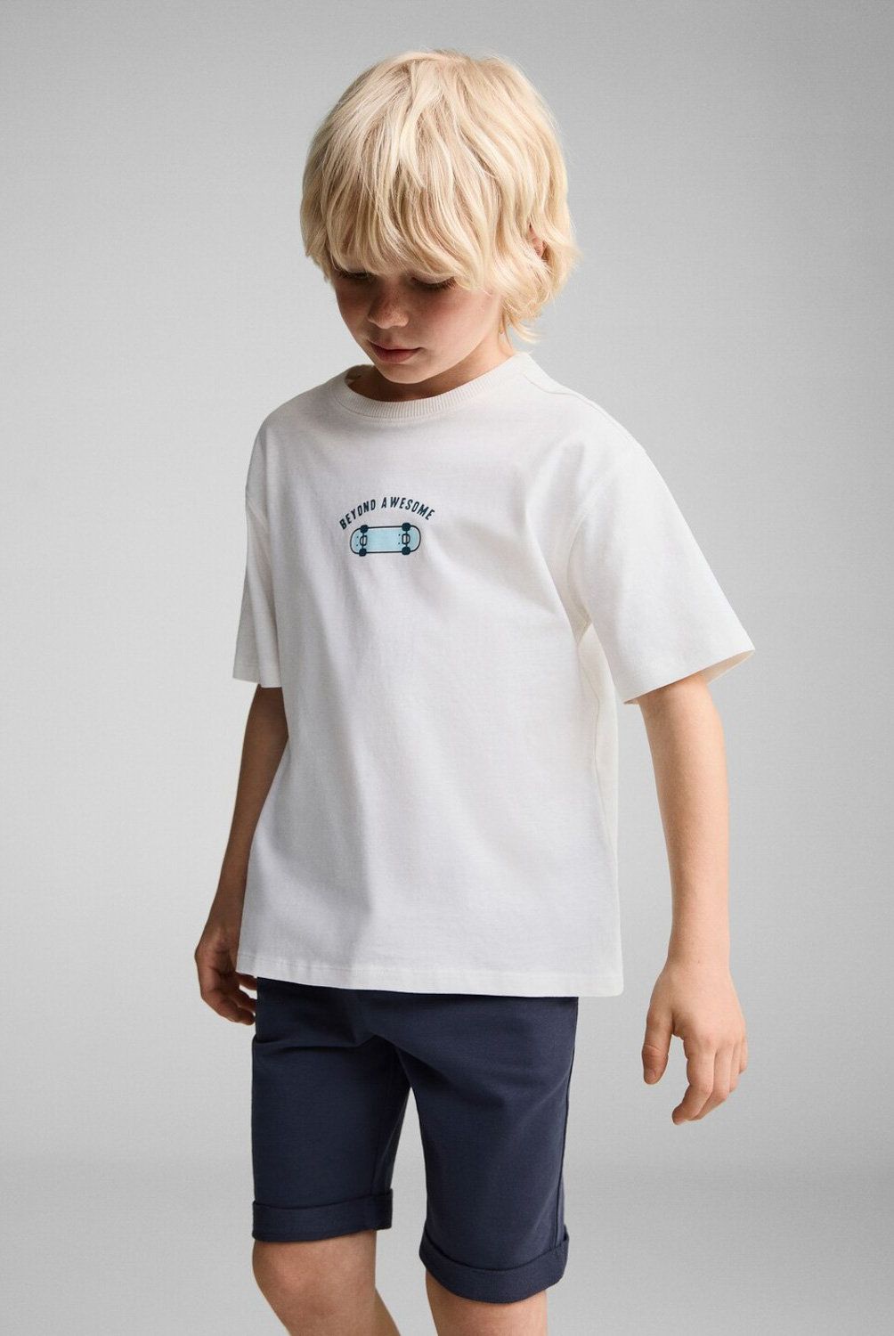 MANGO KIDS - Polera Estampada Algodón Niño Mango Kids