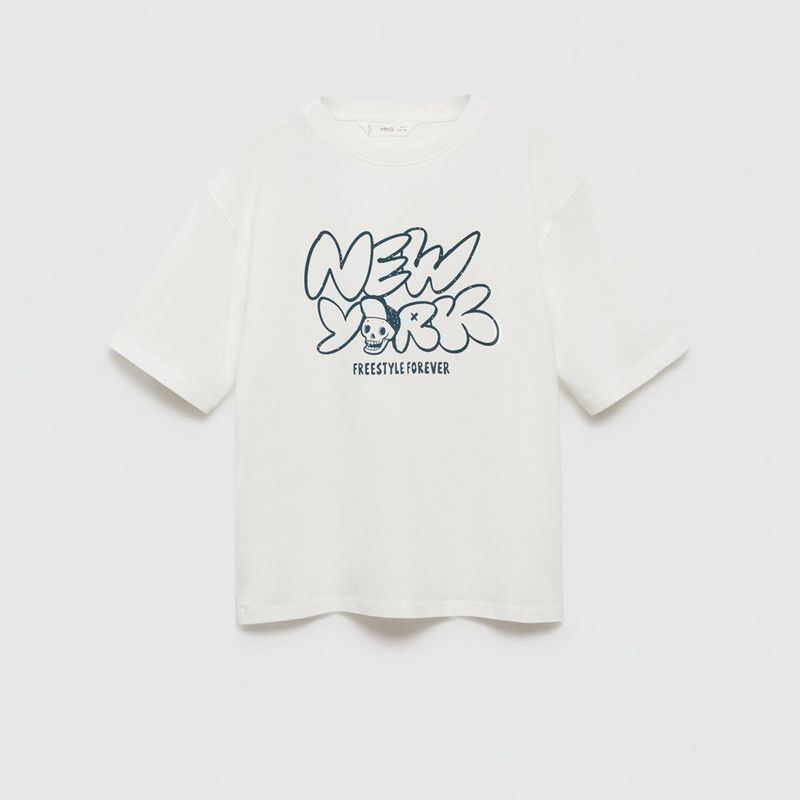 MANGO KIDS - Polera Algodón Estampada Niño Mango Kids