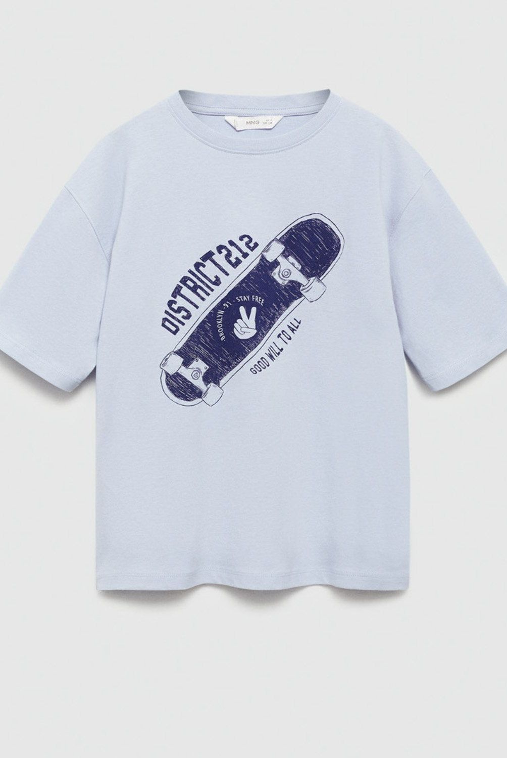 MANGO KIDS - Polera Algodón Estampada Niño Mango Kids