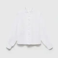 MANGO KIDS - Camisa Detalle Volantes Niña
