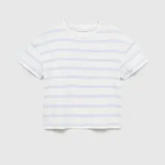 MANGO KIDS - Polera Algodón Rayas Niña