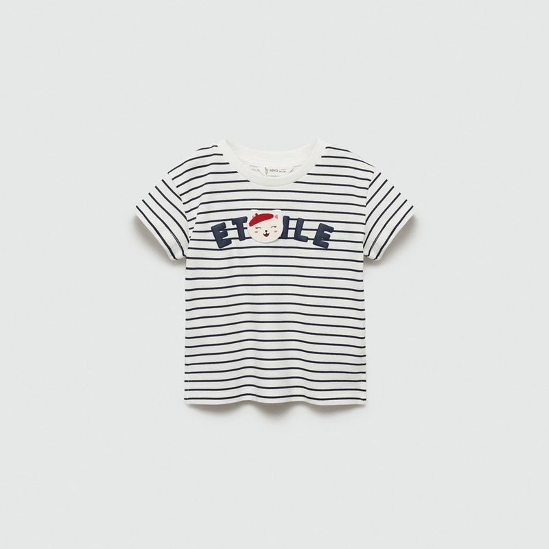 MANGO KIDS - Polera Algodón Rayas Bebé Niña Mango Kids