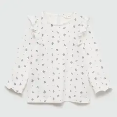 MANGO KIDS - Blusa Estampado Volantes Bebé Niña