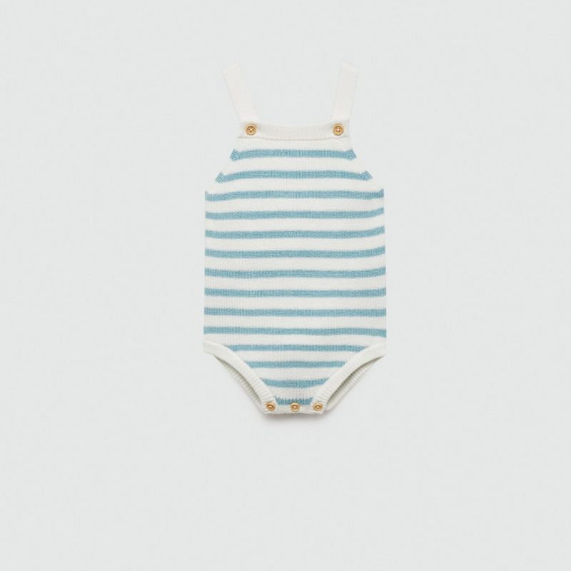 MANGO KIDS - Enterito Punto Rayas Unisex Bebé Mango Kids