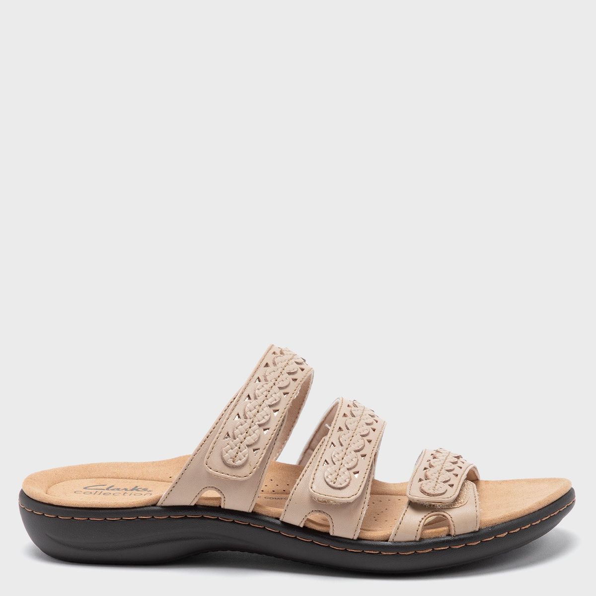 CLARKS - Sandalia Mujer Cuero Beige Clarks