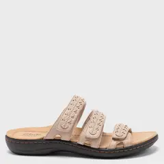 CLARKS - Sandalia Mujer Cuero Beige