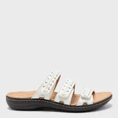 CLARKS - Sandalia Mujer Cuero Blanco