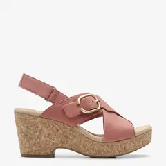 CLARKS - Sandalia Mujer Cuero Rosado