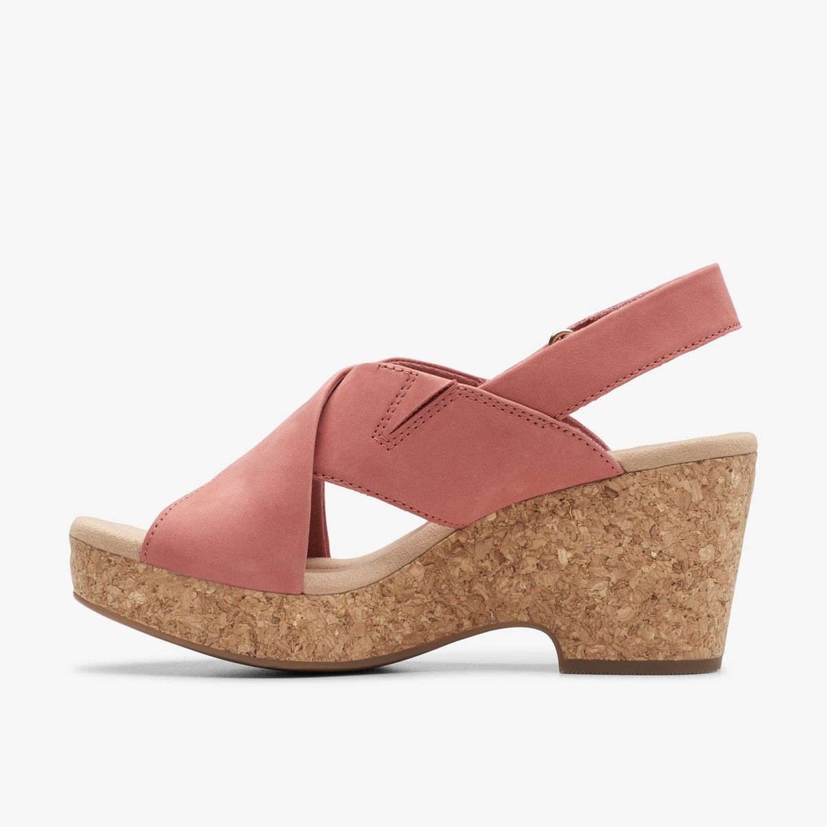 CLARKS - Sandalia Mujer Cuero Rosado Clarks