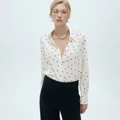 MANGO - Camisa Estampada Fluida Mujer