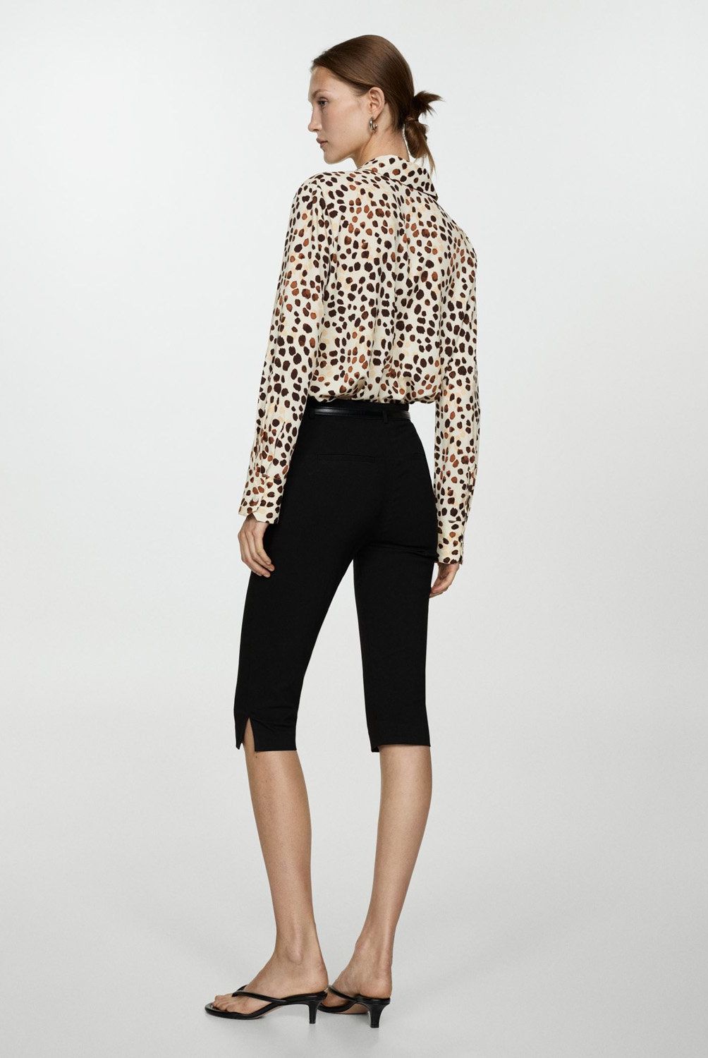 MANGO - Camisa Estampada Fluida Mujer Mango