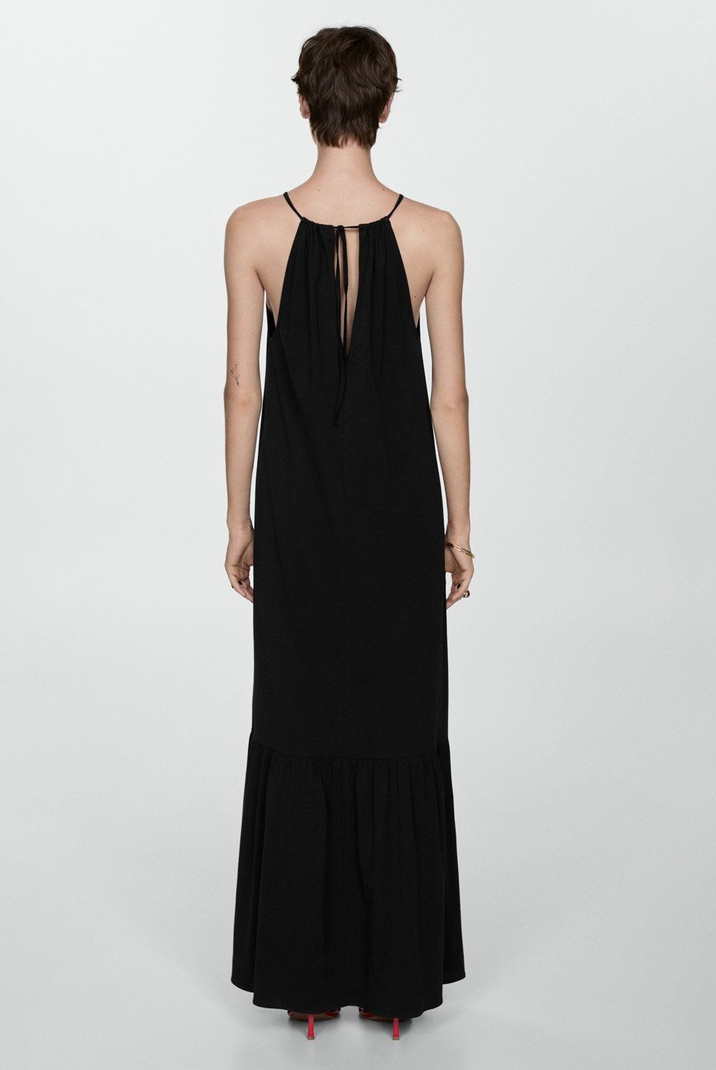 MANGO - Vestido Largo de Algodón Mujer Mango