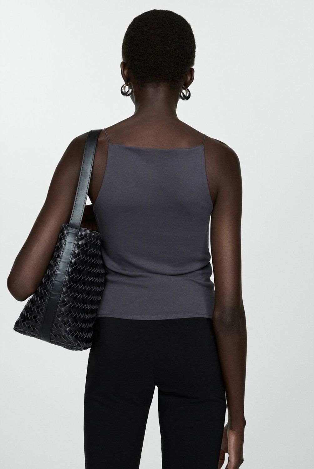 MANGO - Top Entallado Halter Mujer Mango