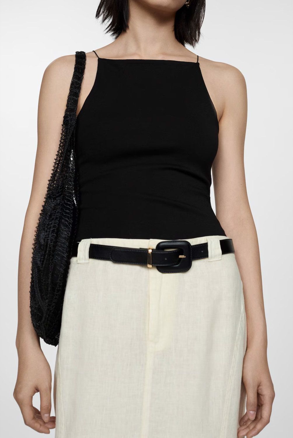 MANGO - Top Entallado Halter Mujer Mango