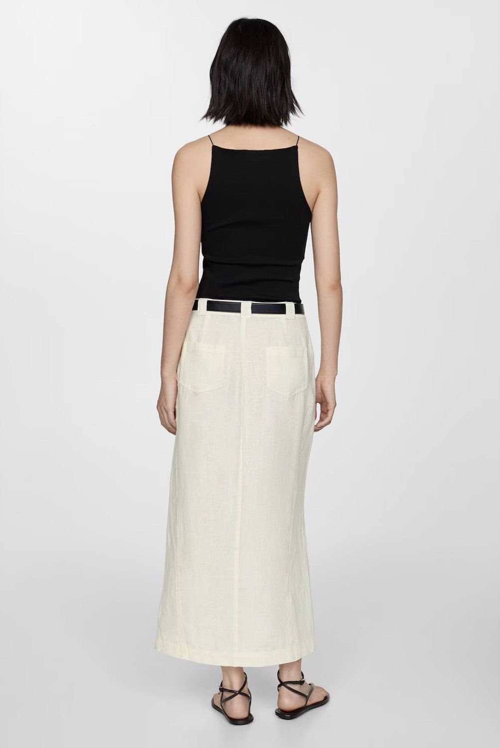 MANGO - Top Entallado Halter Mujer Mango