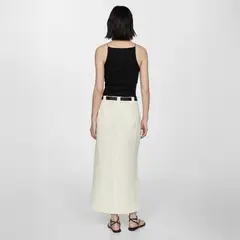 MANGO - Top Entallado Halter Mujer