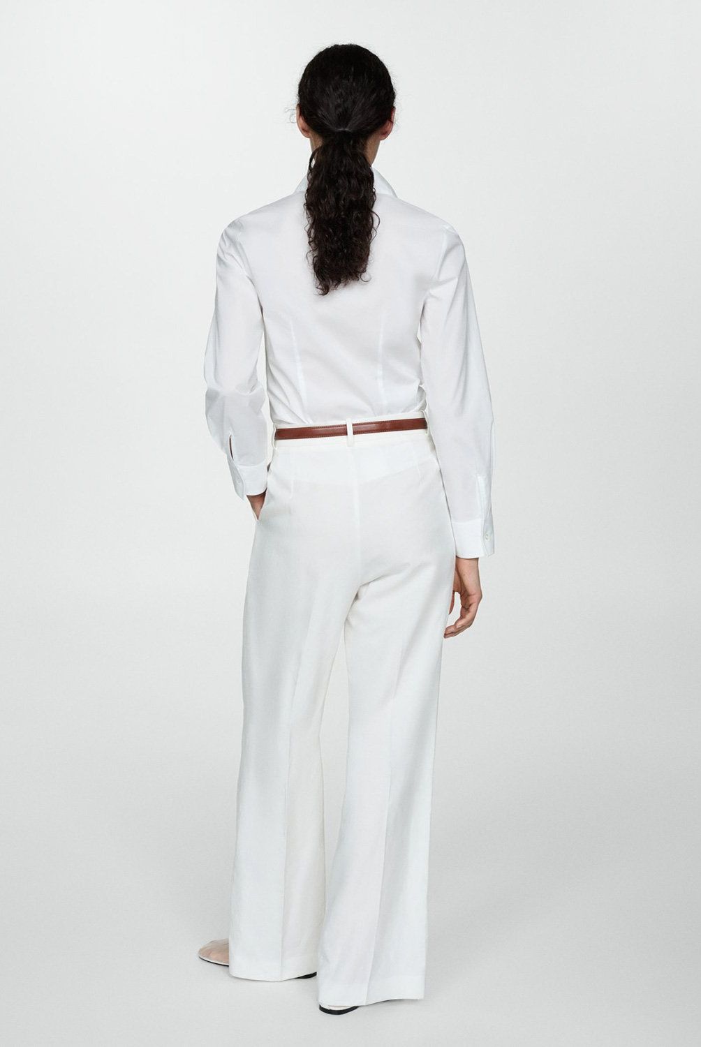 MANGO - Camisa Entallada Algodón Mujer Mango