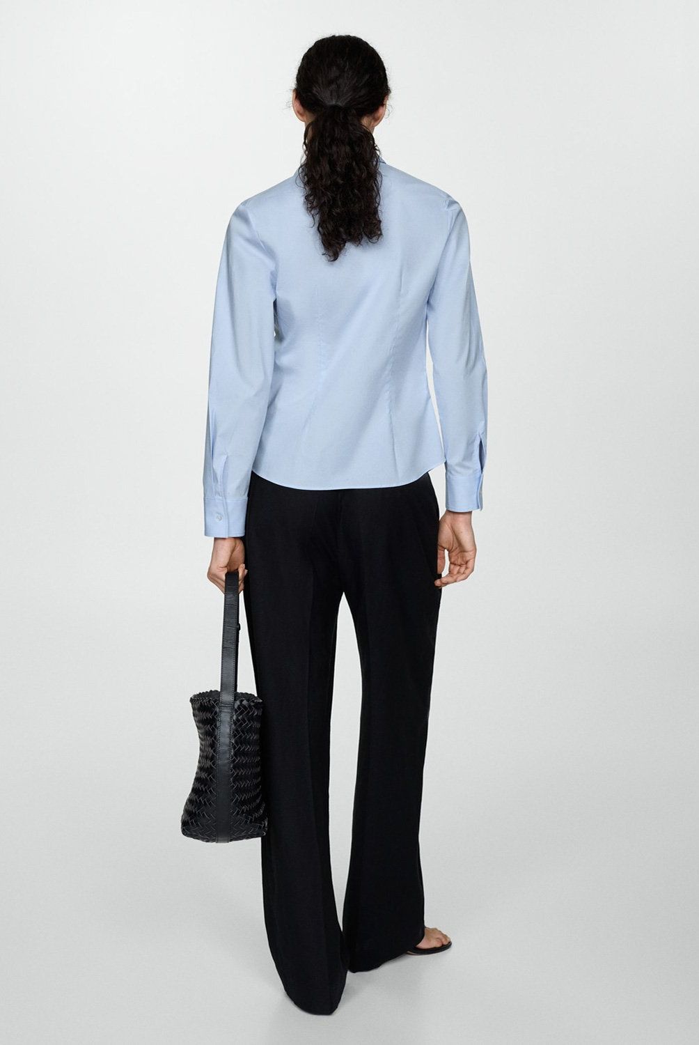 MANGO - Camisa Entallada Algodón Mujer Mango