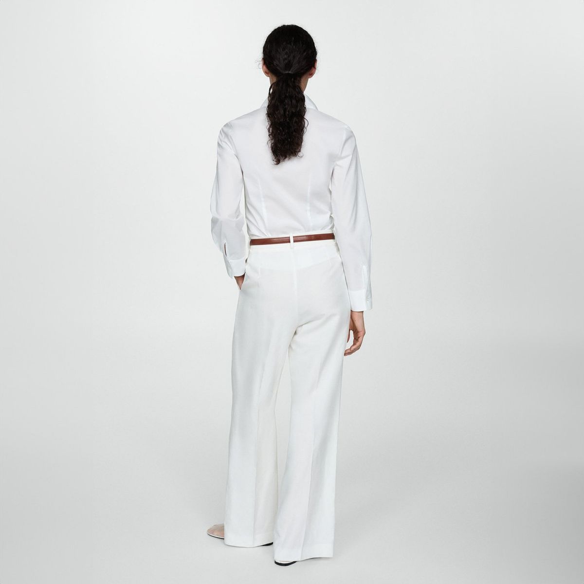 MANGO - Camisa Entallada Algodón Mujer Mango