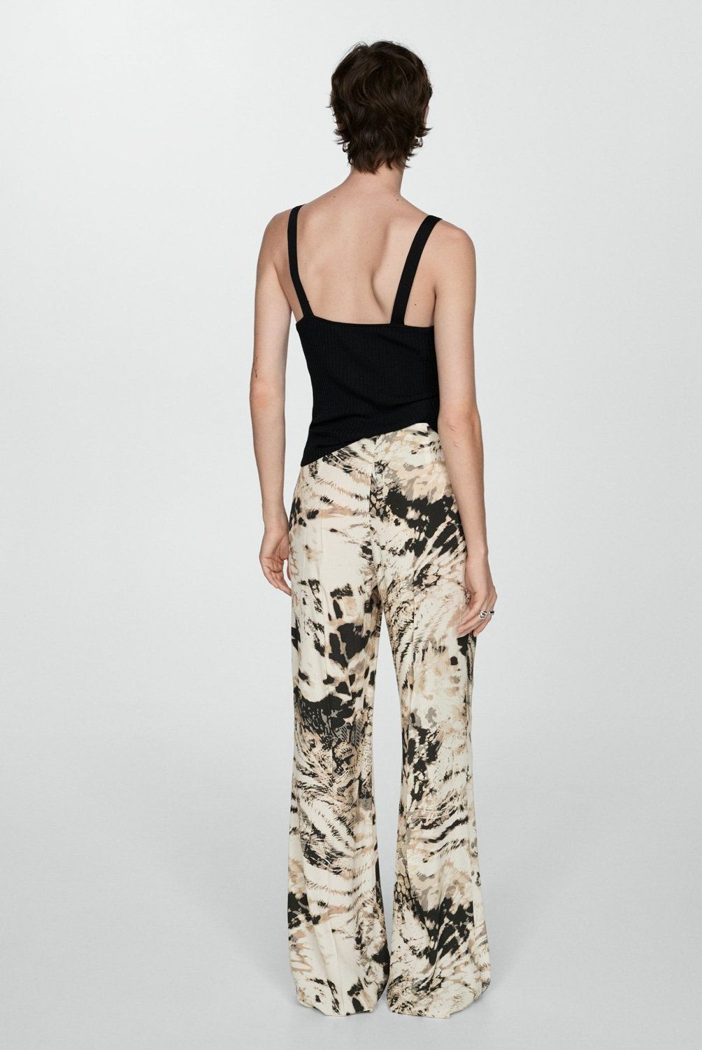 MANGO - Pantalón Fluido Animal Print Mujer Mango