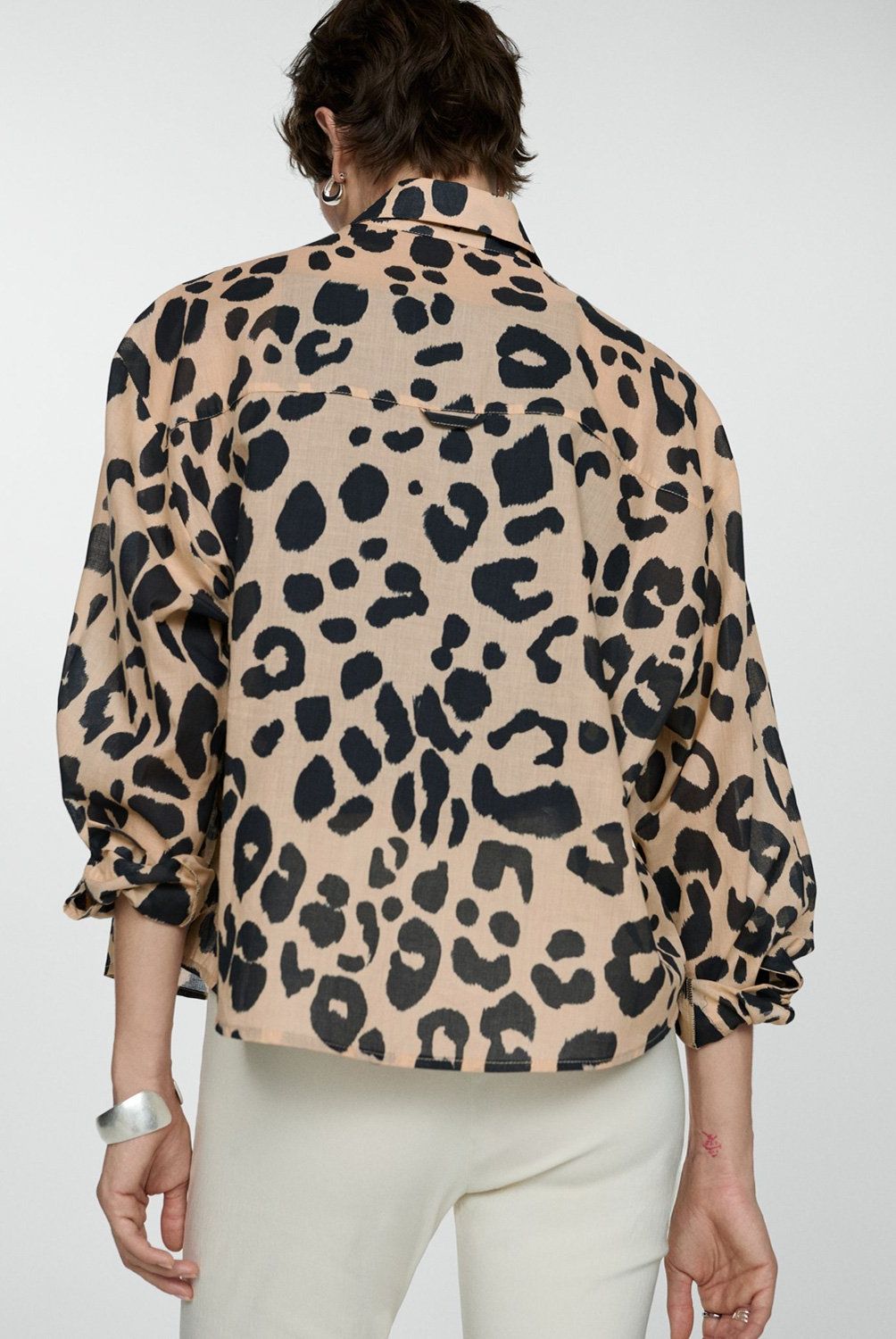 MANGO - Camisa Estampado Animal Print Mujer Mango