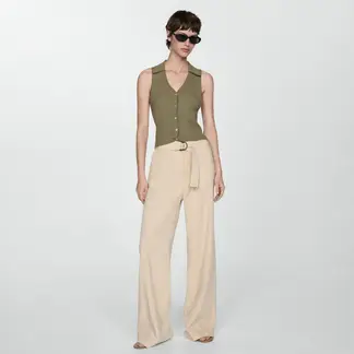 MANGO - Top Punto Botones Mujer