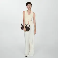 MANGO - Top Punto Botones Mujer