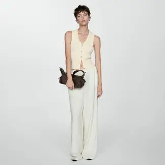 MANGO - Top Punto Botones Mujer