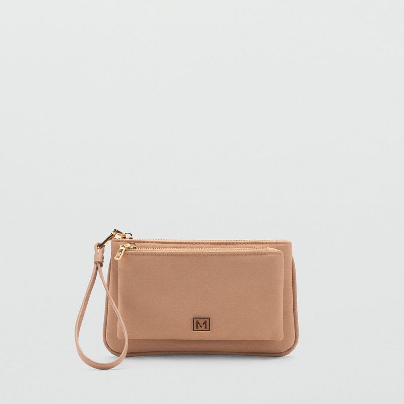 MANGO - Monedero Doble Compartimento Logo Mujer Mango