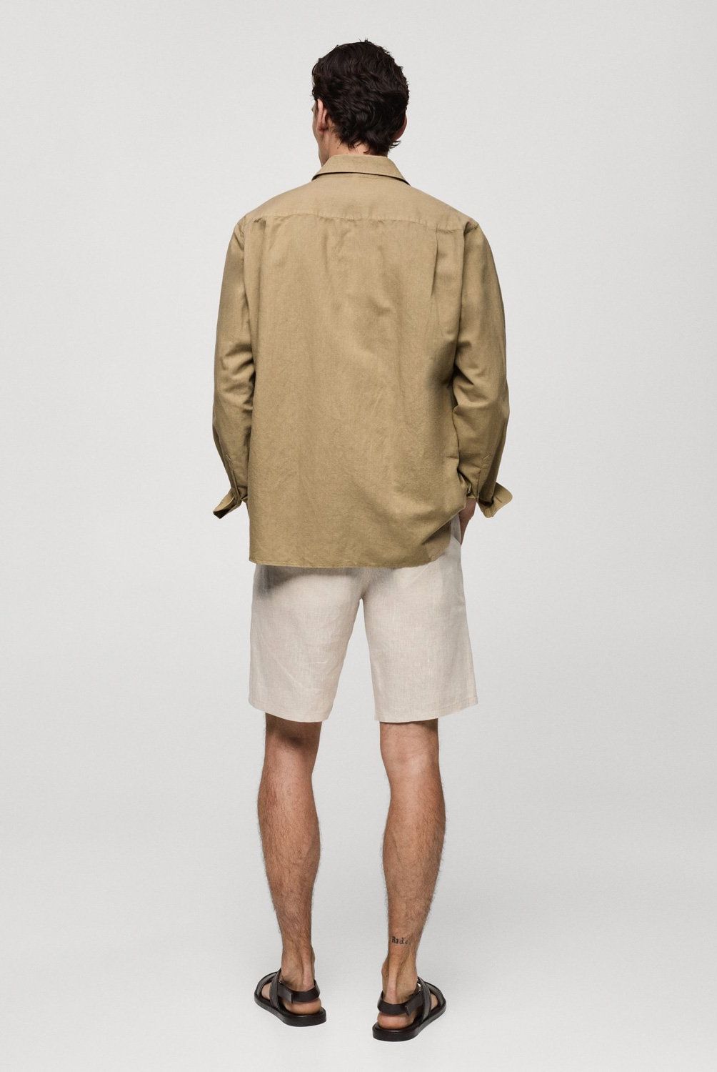MANGO MAN - Camisa Classic Fit Lino Hombre Mango Man