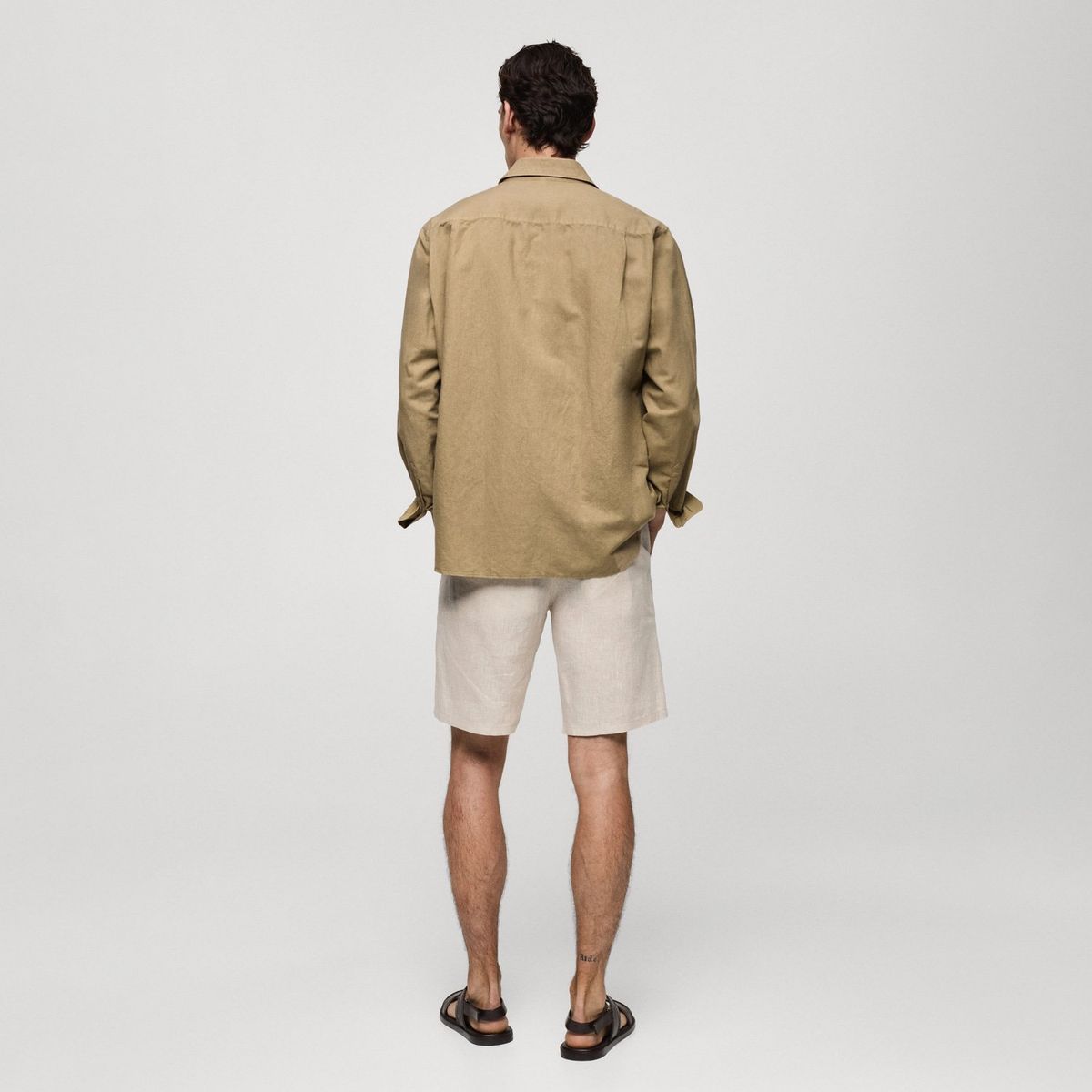 MANGO MAN - Camisa Classic Fit Lino Hombre Mango Man