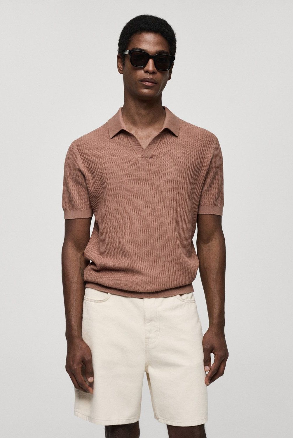 MANGO MAN - Polo Punto Algodón Canalé Hombre Mango Man