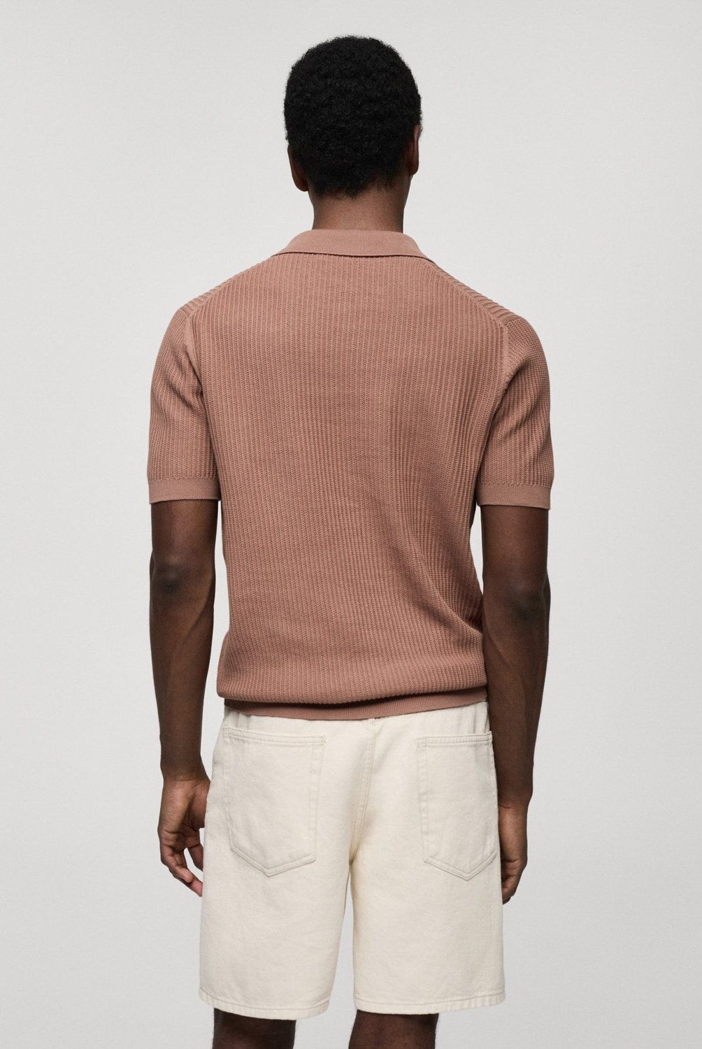 MANGO MAN - Polo Punto Algodón Canalé Hombre Mango Man