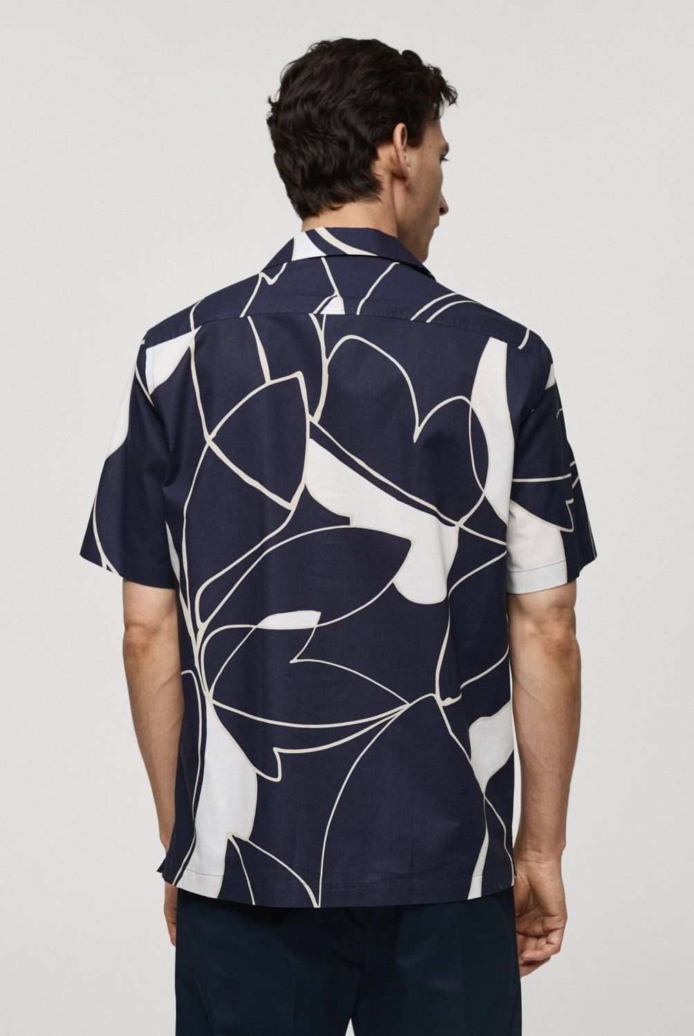 MANGO MAN - Camisa 100% Algodón Estampada Hombre Mango Man