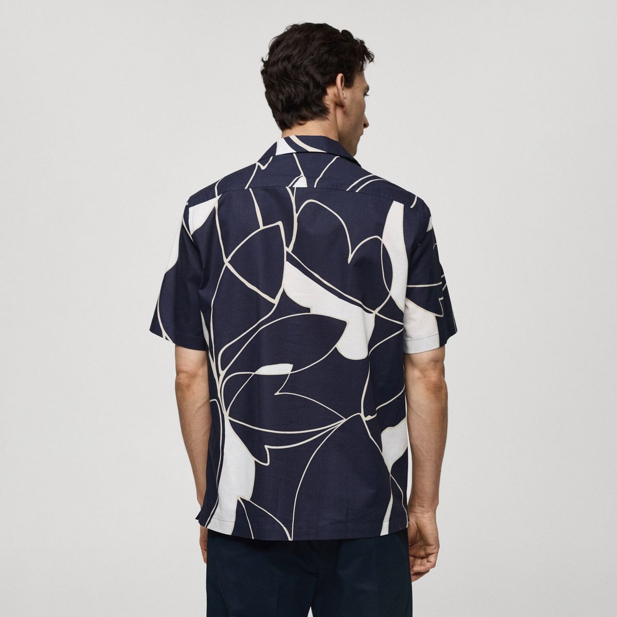 MANGO MAN - Camisa 100% Algodón Estampada Hombre Mango Man