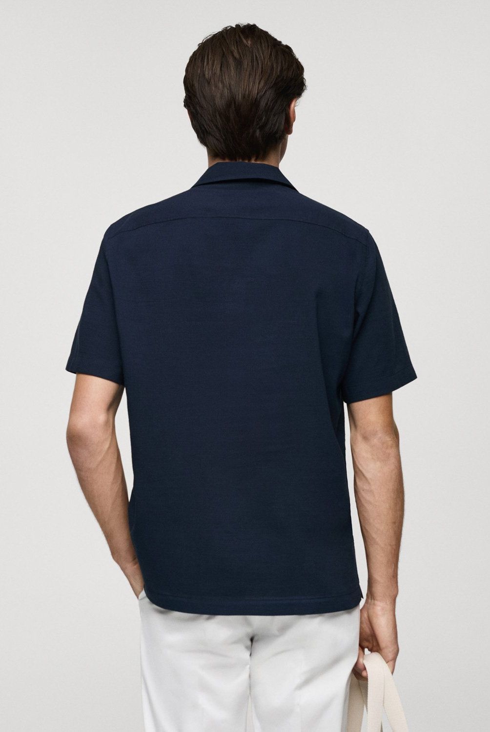 MANGO MAN - Camisa Regular Fit 100% Algodón Seersucker Hombre Mango Man