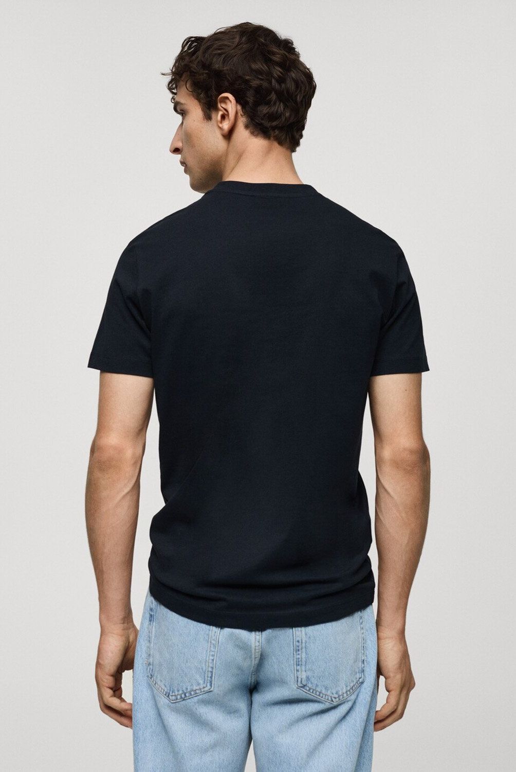 MANGO MAN - Polera Básica Algodón Stretch Hombre Mango Man