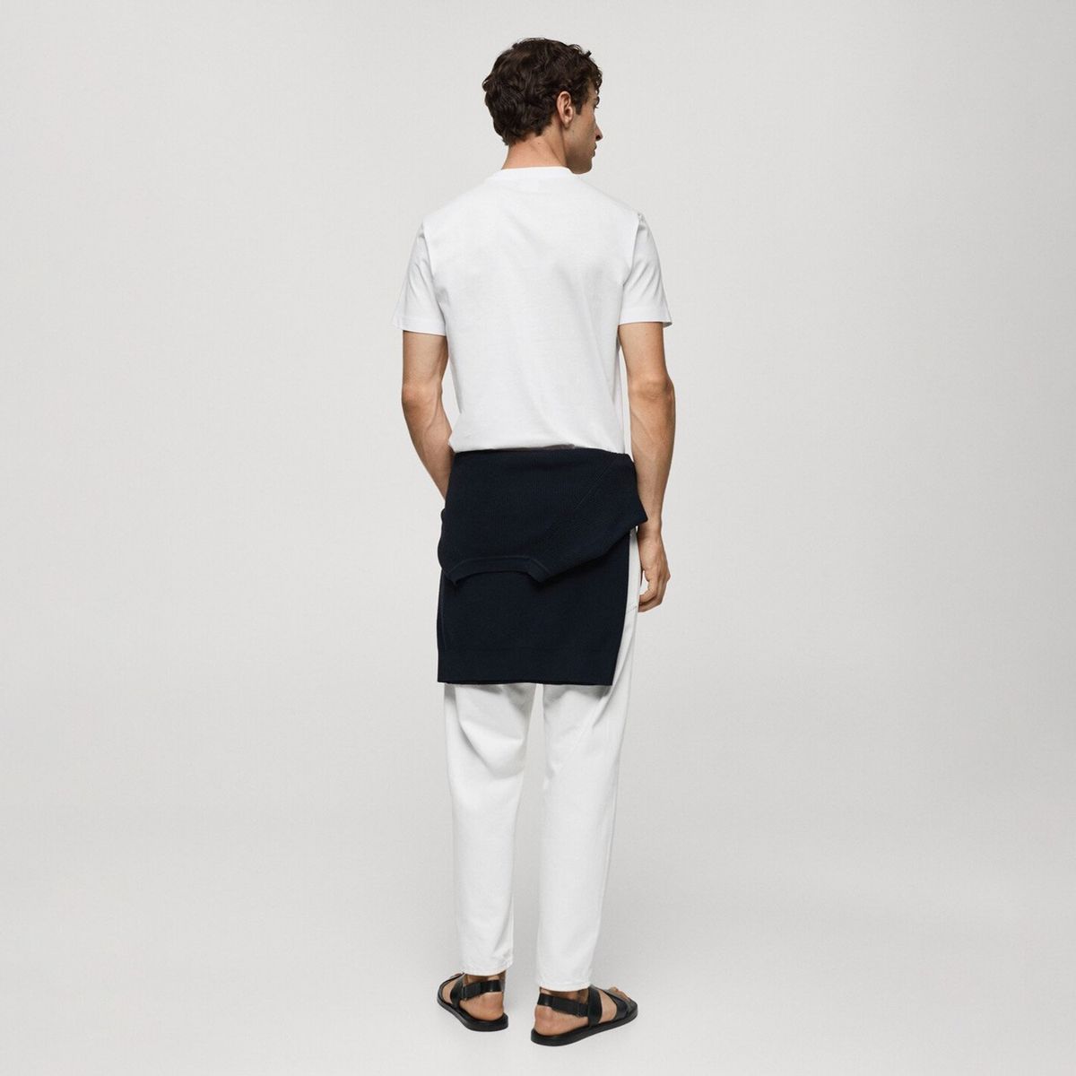 MANGO MAN - Polera Cherlo Manga Corta 100% Algodón Cuello Redondo Hombre Mango Man