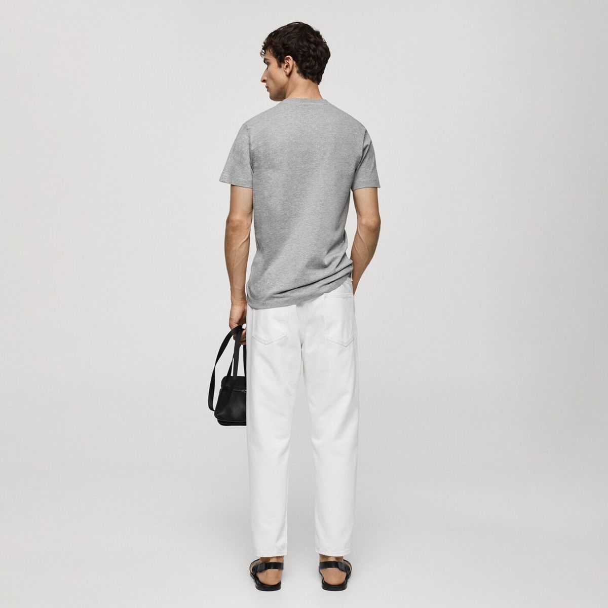 MANGO MAN - Polera Cherlo Manga Corta 100% Algodón Cuello Redondo Hombre Mango Man