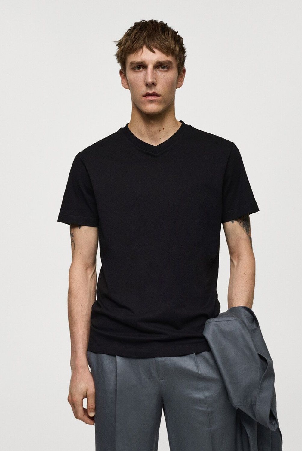 MANGO MAN - Polera Slim Fit Algodón Hombre Mango Man