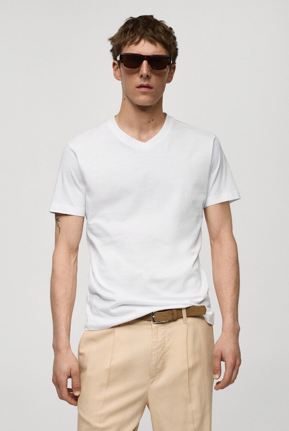 MANGO MAN - Polera Slim Fit Algodón Hombre Mango Man