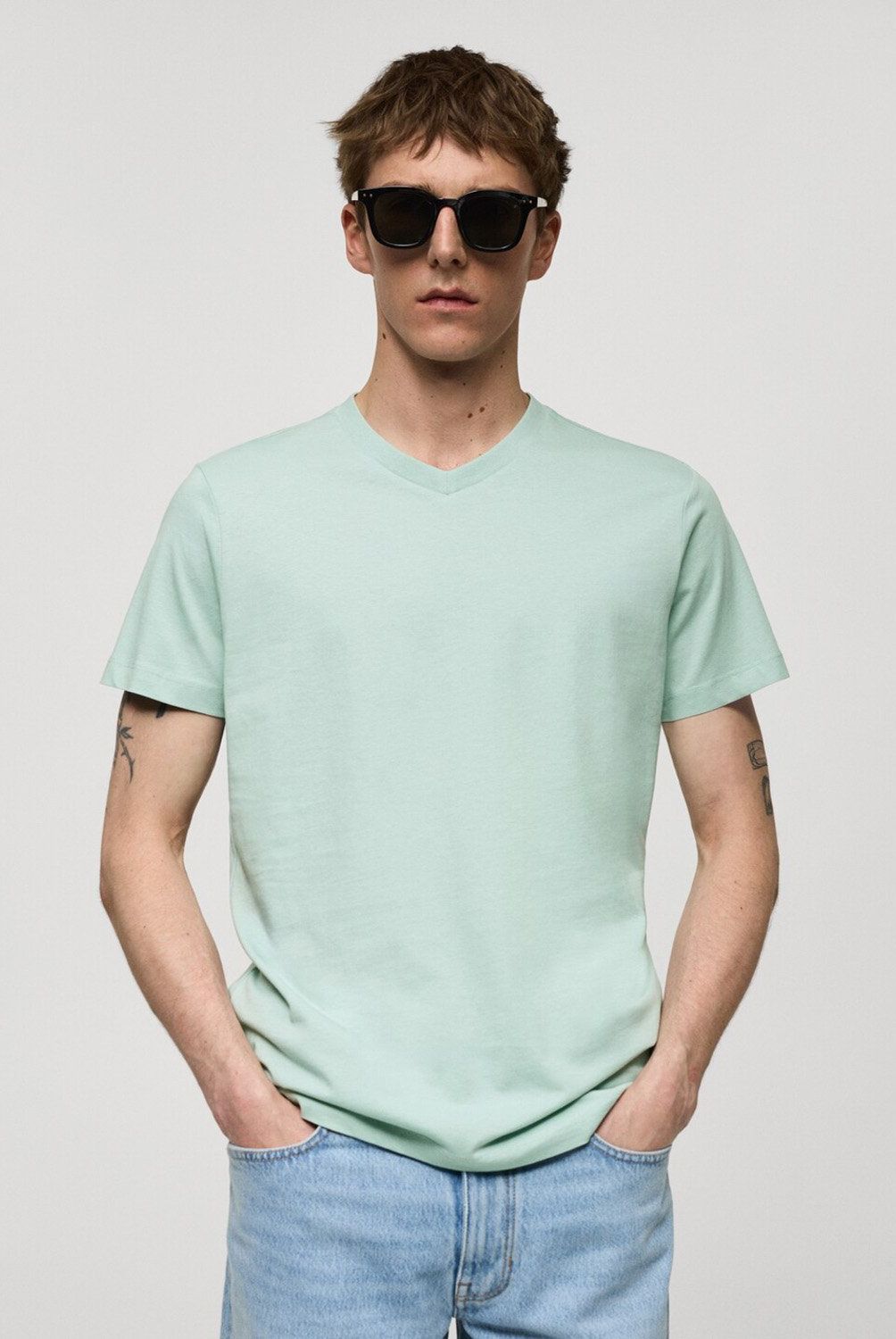 MANGO MAN - Polera Slim Fit Algodón Hombre Mango Man