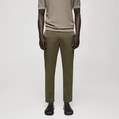 MANGO MAN - Pantalón Algodón Tapered Crop Hombre